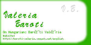 valeria baroti business card